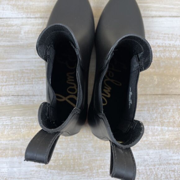 Sam Edelman Tinsley Matte Black womens shoe Chelsea Pull On Rain Boot Size 8 - Picture 8 of 9